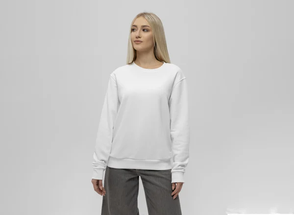Свитшот прямой крой футер еврофлис (с начёсом), 340 гр.